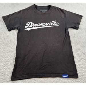 J.Cole Dreamville Shirt Men's Small Black Tee Spell Out Summer Hip Hop Music